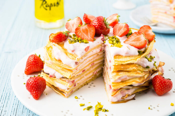 Vielseitig: die Erdbeer-Pfannkuchen-Torte